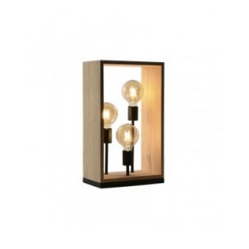 Lampada da tavolo Home ESPRIT Marrone Nero Naturale Legno Ferro Pino 50 W 220 V 30 x 16 x 50 cm