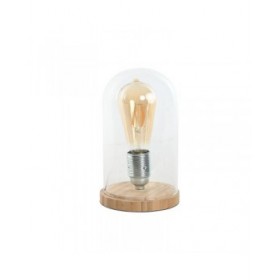 Lampada da tavolo Home ESPRIT Naturale Bambù Cristallo 50 W 220 V 13 x 13 x 22 cm
