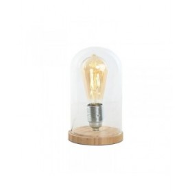 Lampada da tavolo Home ESPRIT Naturale Bambù Cristallo 50 W 220 V 13 x 13 x 22 cm