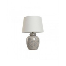 Lampada da tavolo Home ESPRIT Bianco Beige Ceramica 50 W 220 V 43,5 x 43,5 x 61 cm