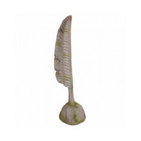 Statua Decorativa Alexandra House Living Magnesio Foglio 17 x 61 x 17 cm
