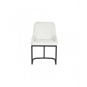 Sedia da Sala da Pranzo Home ESPRIT Bianco Nero 54 x 61 x 82,5 cm