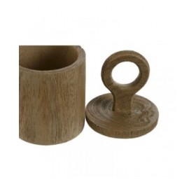 Scatola-Portagioie Home ESPRIT Marrone Resina 9 x 9 x 19 cm