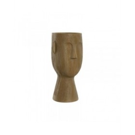 Vaso Home ESPRIT Marrone Resina Viso 15 x 15 x 31 cm