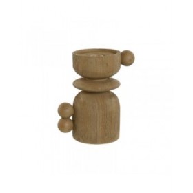Candelabro Home ESPRIT Marrone Resina Legno 16 x 10 x 18 cm