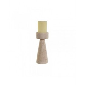 Candelabro Home ESPRIT Beige Resina Marmo 10 x 10 x 25 cm