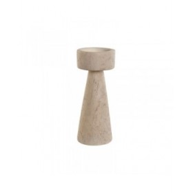 Candelabro Home ESPRIT Beige Resina Marmo 10 x 10 x 25 cm