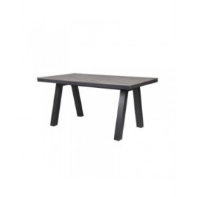 Tavolo da Pranzo Home ESPRIT Grigio Alluminio polistirene 160 x 90 x 77 cm