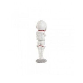 Statua Decorativa Home ESPRIT Azzurro Bianco Rosso Dorato Donna Astronauta 11 x 7 x 25 cm (2 Unità)