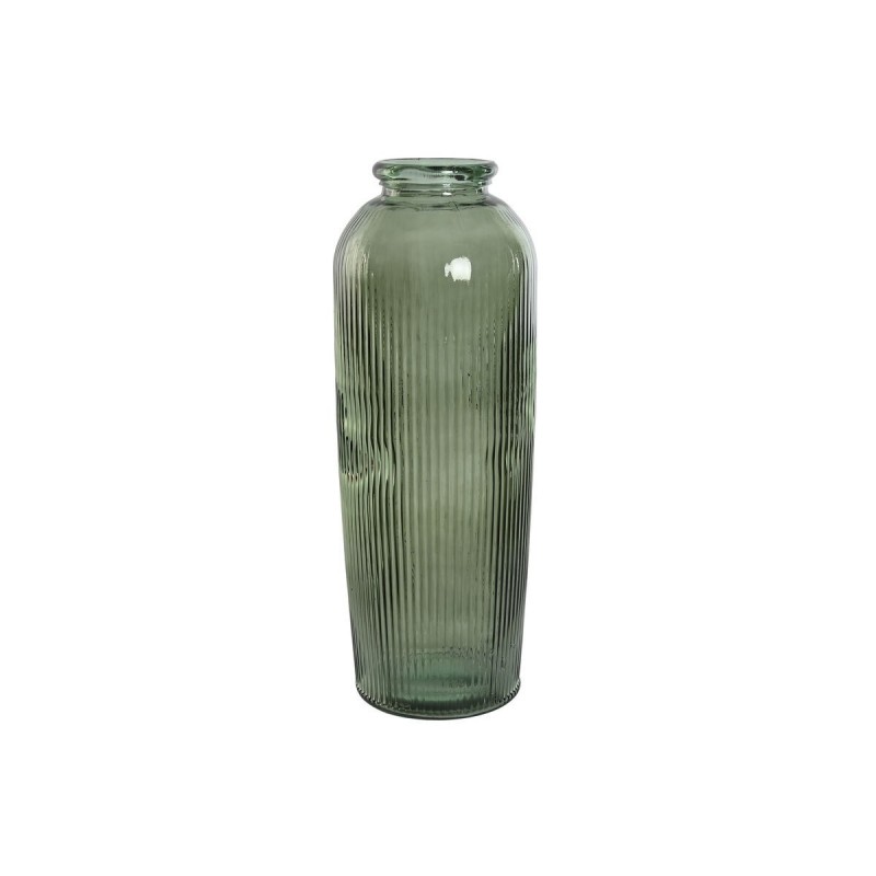Vaso Home ESPRIT Verde Vetro riciclato 30 x 30 x 72 cm