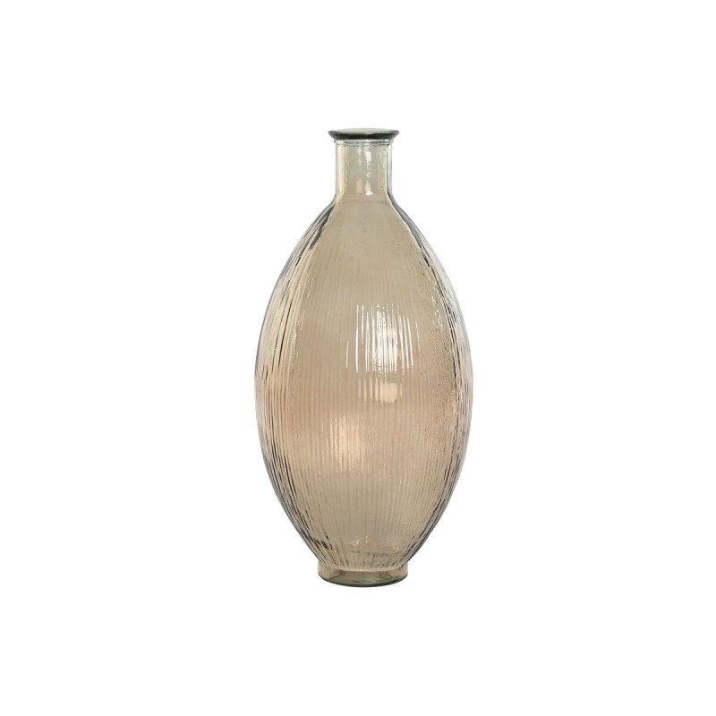 Vaso Home ESPRIT Taupé Vetro riciclato 30 x 30 x 59 cm