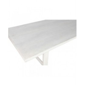 Tavolo da Pranzo Home ESPRIT Bianco Legno di mango 213,4 x 96,5 x 76,2 cm
