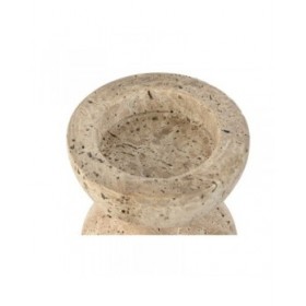 Portacandele Home ESPRIT Beige Magnesio 12 x 12 x 12,7 cm