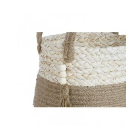 Set di Cestini Home ESPRIT Naturale Marrone Chiaro Juta Moderno 41 x 30 x 33 cm (3 Pezzi)