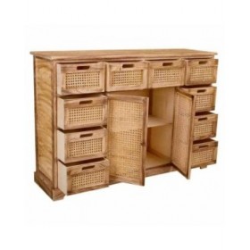 Credenza Alexandra House Living Legno di paulownia 33 x 78 x 113 cm