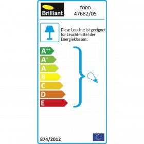 Applique da Parete Brilliant Todd Bianco Metallo Plastica 60 W E27