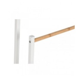 Portasciugamani da Terra Home ESPRIT Bianco Naturale Metallo Bambù 45 x 22 x 85 cm