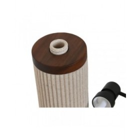 Dispenser di Sapone Home ESPRIT Marrone Nero Beige Resina Acacia 10 x 8 x 17,5 cm