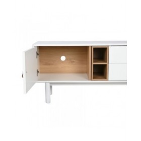 Mobile TV Home ESPRIT Bianco Naturale polipropilene Legno MDF 140 x 40 x 55 cm