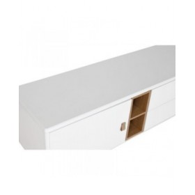Mobile TV Home ESPRIT Bianco Naturale polipropilene Legno MDF 140 x 40 x 55 cm