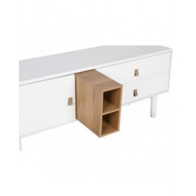 Mobile TV Home ESPRIT Bianco Naturale polipropilene Legno MDF 140 x 40 x 55 cm