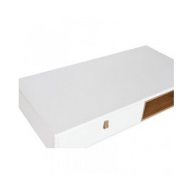 Tavolino da Caffè Home ESPRIT Bianco Naturale Poliuretano Legno MDF 120 x 60 x 40 cm