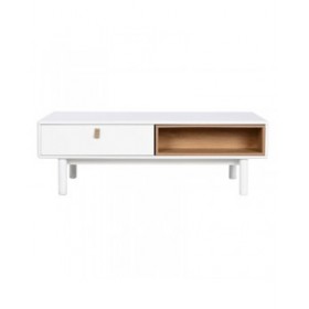 Tavolino da Caffè Home ESPRIT Bianco Naturale Poliuretano Legno MDF 120 x 60 x 40 cm
