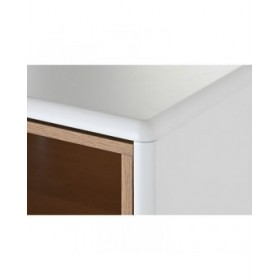 Cassettiera Home ESPRIT Bianco Naturale polipropilene Legno MDF 80 x 40 x 117 cm
