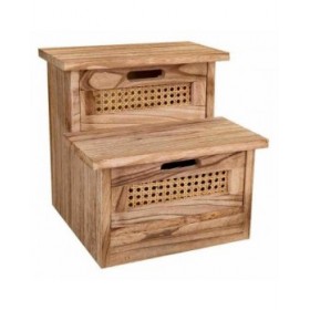 Panca Alexandra House Living Legno di paulownia 34 x 34 x 34 cm Scala