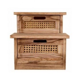 Panca Alexandra House Living Legno di paulownia 34 x 34 x 34 cm Scala