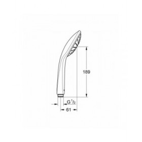Soffione Grohe Vitulio Joy Plastica Cromato 1 Posizione