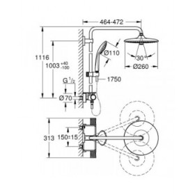 Colonna doccia Grohe VITALIO SYSTEM 260