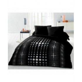 Set di copripiumino HOME LINGE PASSION Steevy Nero Grigio Letto matrimoniale 220 x 240 cm