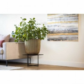 Vaso Capi Europe Dorato Plastica Rettangolare Ø 35 cm