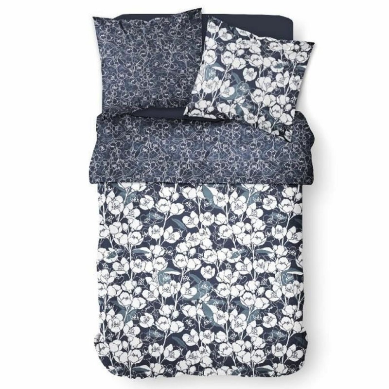 Set di copripiumino TODAY Mawira Blu Marino Letto matrimoniale 260 x 240 cm Floreale