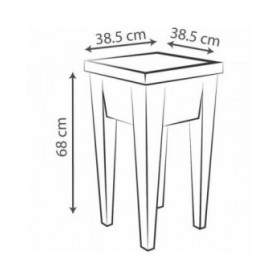 Vaso EDA   Verdure Tavolo da Coltivazione 38,5 x 38,5 x 68 cm