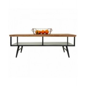 Tavolino da Caffè Alexandra House Living Marrone Grigio Metallo Legno di mango 65 x 44 x 125 cm