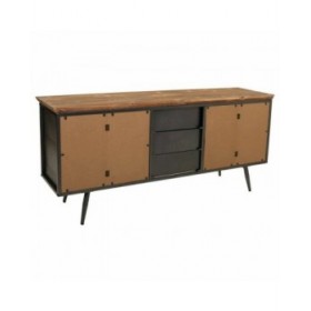 Credenza Alexandra House Living Marrone Grigio Legno Metallo 42 x 74 x 164 cm