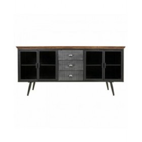Credenza Alexandra House Living Marrone Grigio Legno Metallo 42 x 74 x 164 cm