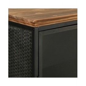 Credenza Alexandra House Living Marrone Grigio Legno Metallo 42 x 74 x 164 cm