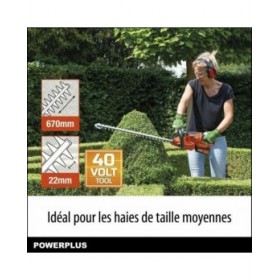 Tagliasiepi Powerplus 67 cm 40 V