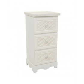Comodino Alexandra House Living Bianco Crema 26 x 60 x 31 cm