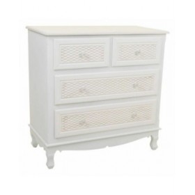 Cassettiera Alexandra House Living Bianco Crema Metallo Legno di pino Legno MDF 40 x 81 x 80 cm