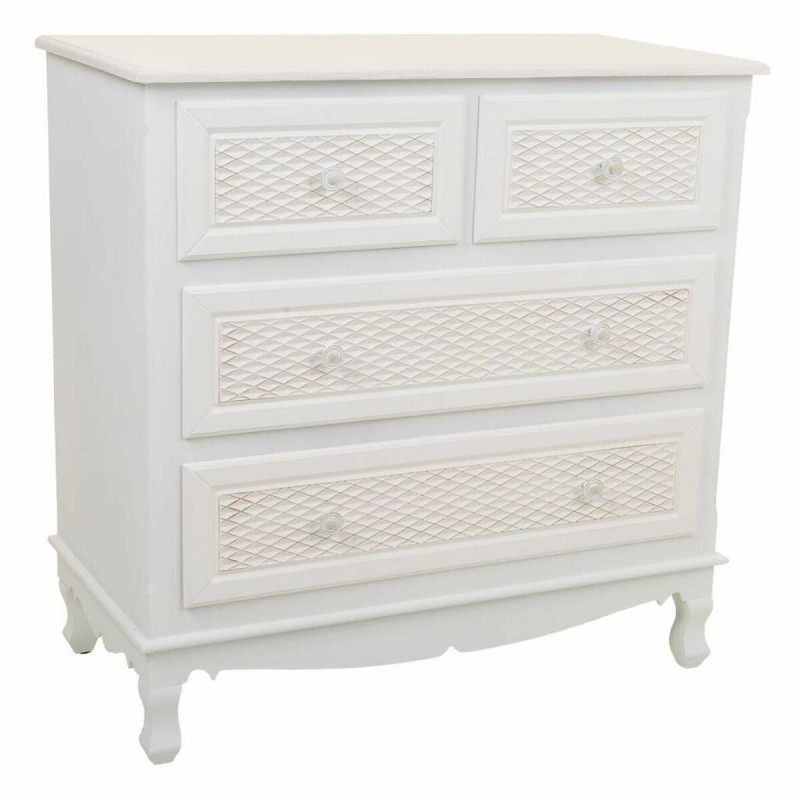 Cassettiera Alexandra House Living Bianco Crema Metallo Legno di pino Legno MDF 40 x 81 x 80 cm