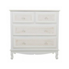 Cassettiera Alexandra House Living Bianco Crema Metallo Legno di pino Legno MDF 40 x 81 x 80 cm