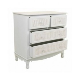 Cassettiera Alexandra House Living Bianco Crema Metallo Legno di pino Legno MDF 40 x 81 x 80 cm