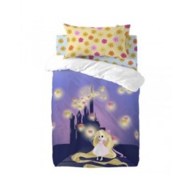 Lenzuolo con angoli HappyFriday MR FOX Azzurro Multicolore 60 x 120 x 14 cm Fiori