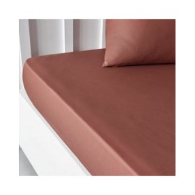 Lenzuolo con angoli aderenti TODAY Essential Terracotta 140 x 200 cm