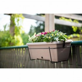 Vaso rettangolare da Balcone Garden ID Taupé Effetto pietra 50 cm