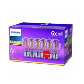 Lampadina LED Philips Bombilla Trasparente E 60 W (2700k)